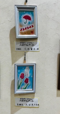 店頭にて受講生様のステキな作品展示中です♪