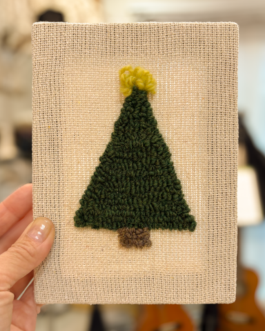 【入会金不要・1日講座】パンチニードルでつくる ふんわり手しごとのクリスマスツリー