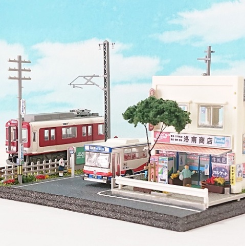 Ｎゲージ ジオラマ 鉄道のある風景