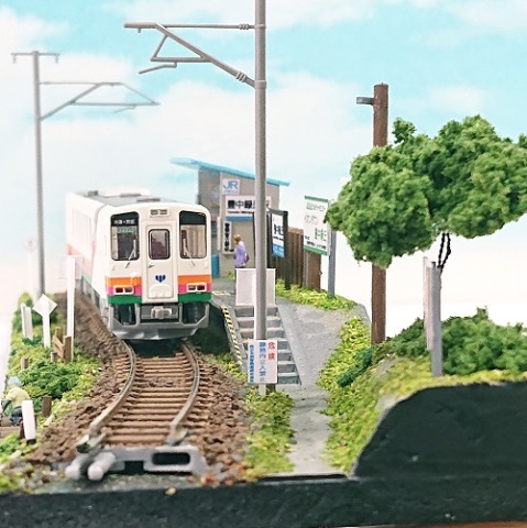 Ｎゲージ ジオラマ 鉄道のある風景