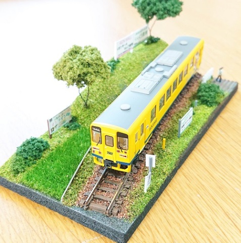 Ｎゲージ ジオラマ 鉄道のある風景