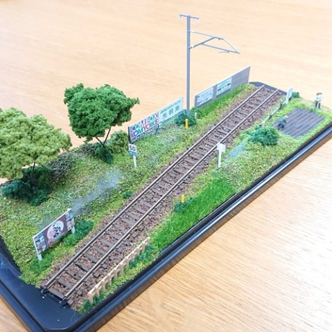 Ｎゲージ ジオラマ 鉄道のある風景