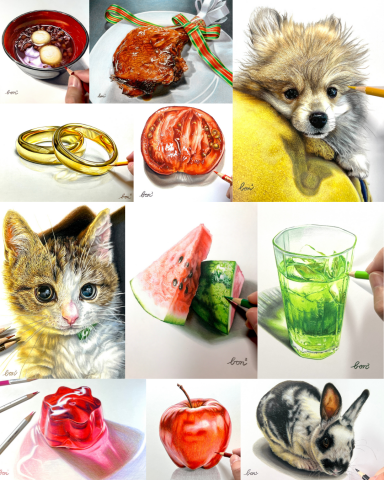 オンライン講座【”つい二度見”のリアルな絵が描ける！色鉛筆画教室】のご紹介♪