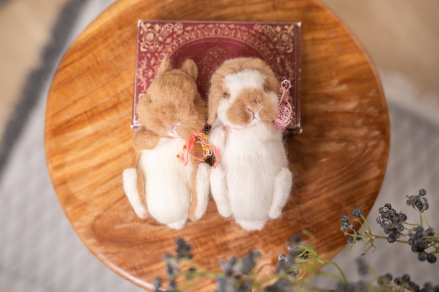 ☆新講座☆リアルかわいい うさぎ羊毛フェルト