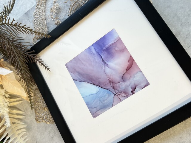 《カフェ×ハンドメイド体験》アルコールインクアート