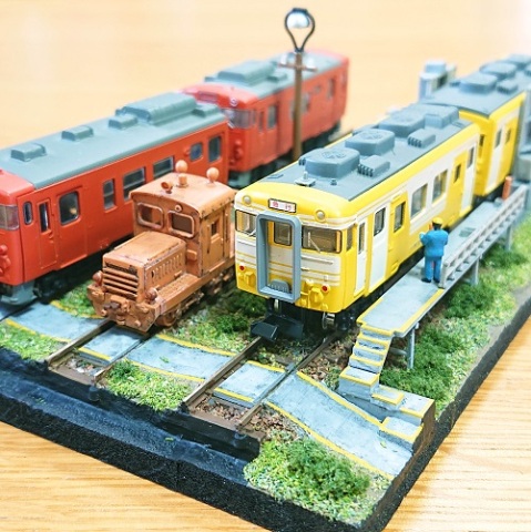 Ｎゲージ ジオラマ 鉄道のある風景