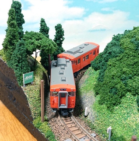 Ｎゲージ ジオラマ 鉄道のある風景