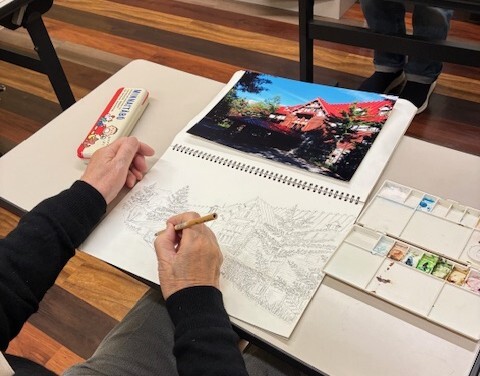 『日本画入門』『水彩画入門』教室に潜入！！（12/6）