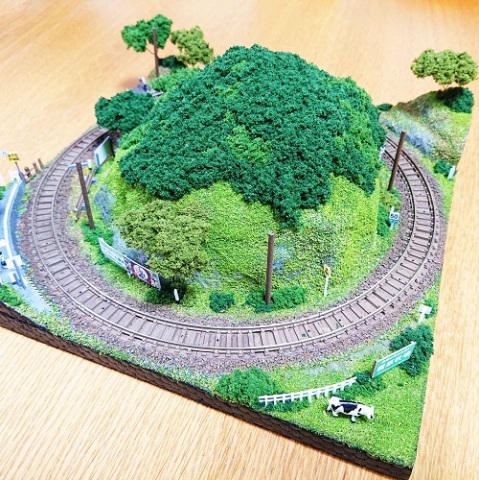 Ｎゲージ ジオラマ 鉄道のある風景