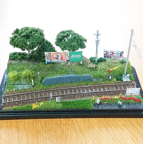 Ｎゲージ ジオラマ 鉄道のある風景