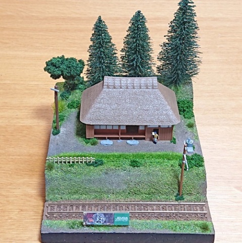 Ｎゲージ ジオラマ 鉄道のある風景