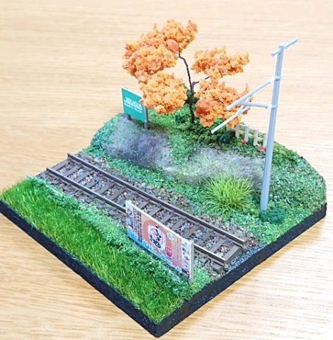 Ｎゲージ ジオラマ 鉄道のある風景