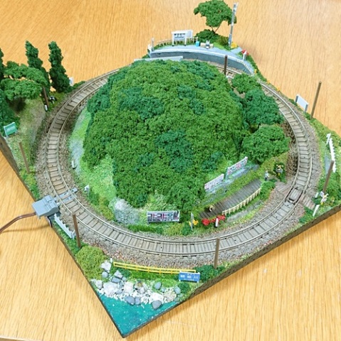 Ｎゲージ ジオラマ 鉄道のある風景
