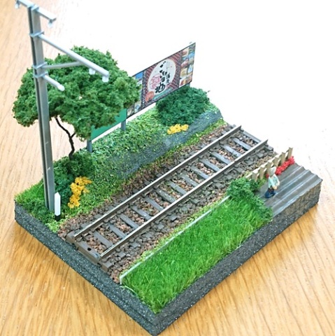 Ｎゲージ ジオラマ 鉄道のある風景