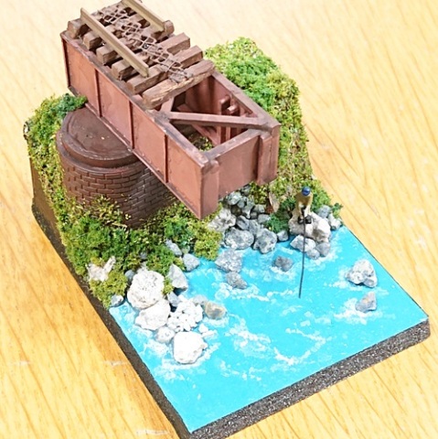 Ｎゲージ ジオラマ 鉄道のある風景