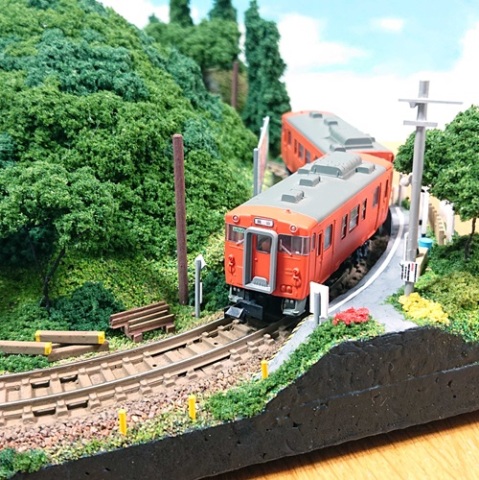 Ｎゲージ ジオラマ 鉄道のある風景